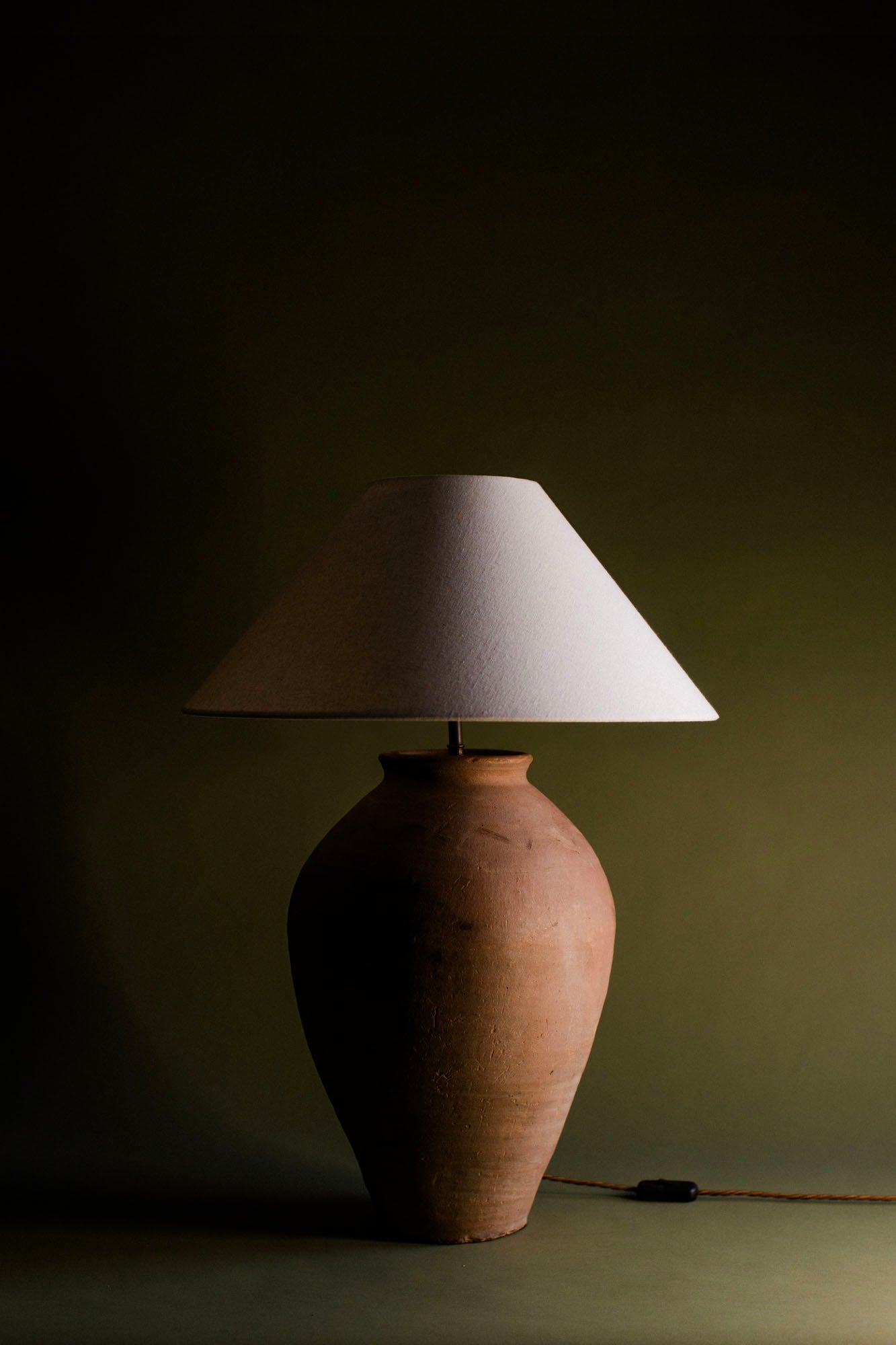 Amber Clay Terracotta Lamp