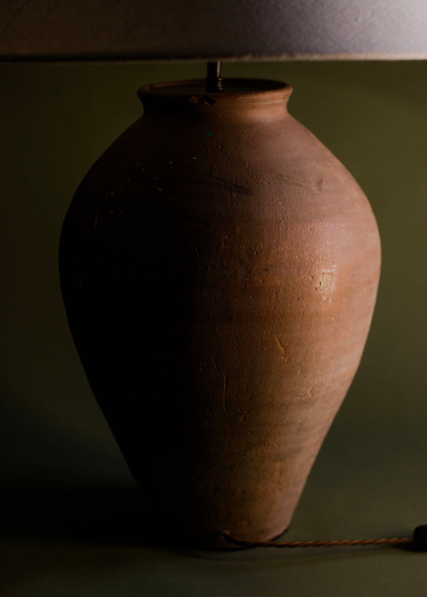 Amber Clay Terracotta Lamp
