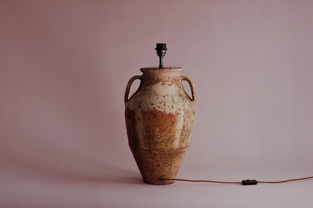 Whitewashed Sunset Terracotta Lamp