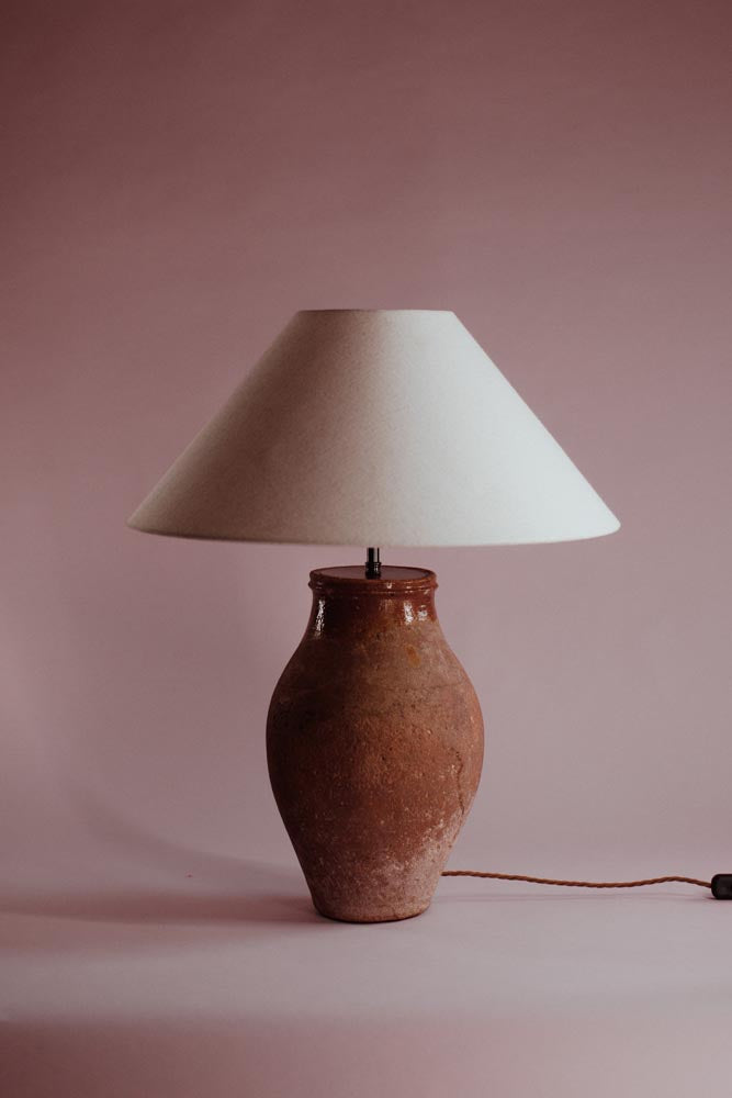 Glazed Terracotta Neck Table Lamp