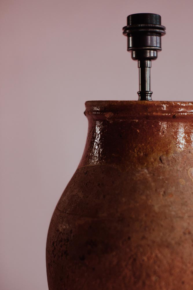 Glazed Terracotta Neck Table Lamp