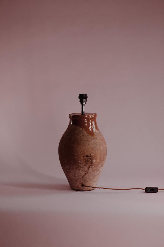 Glazed Terracotta Neck Table Lamp