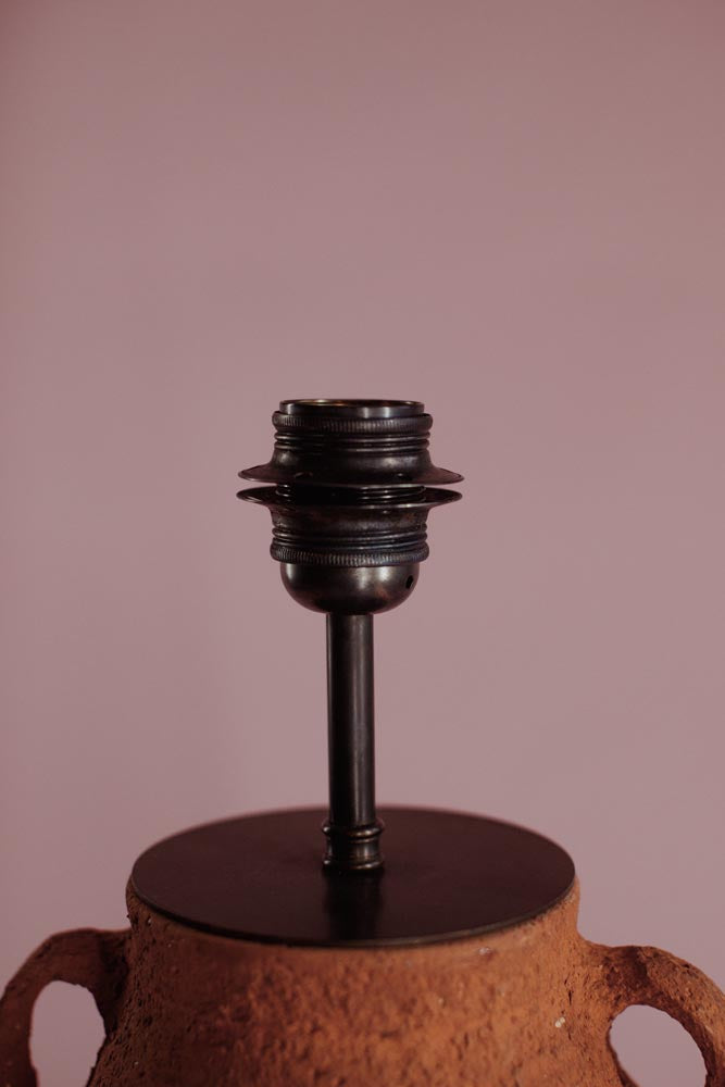 Twin Flame Terracotta Table Lamp
