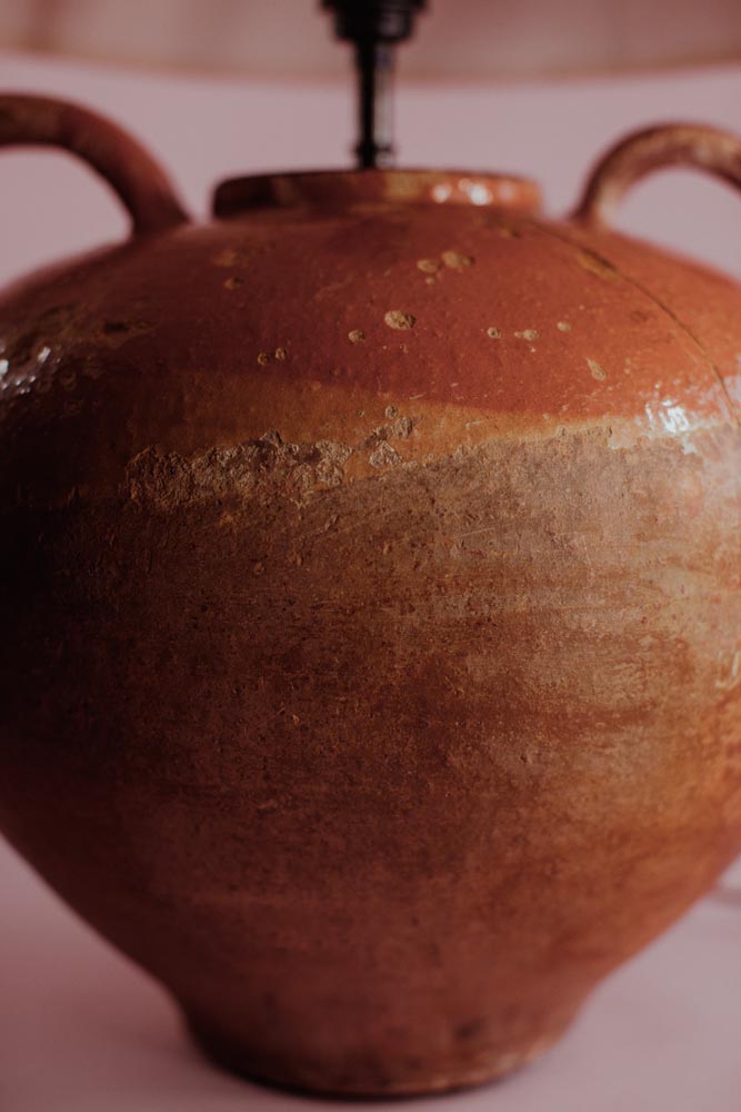 Orange Spout French Terracotta Table Lamp