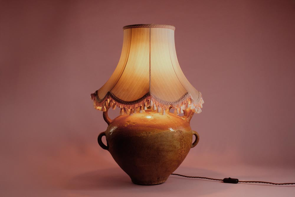 Orange Spout French Terracotta Table Lamp