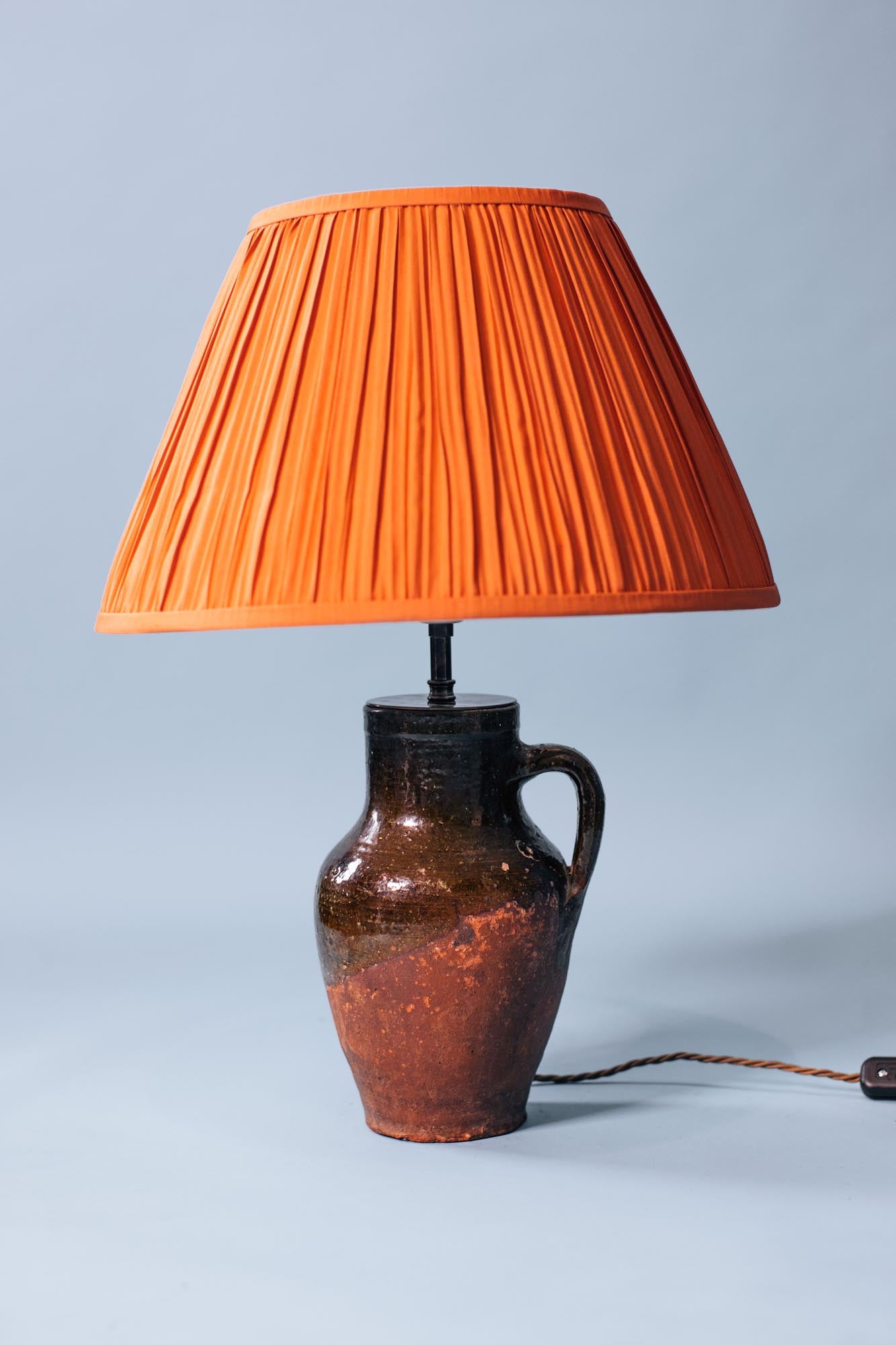 Olive Copper Glaze Jug Lamp