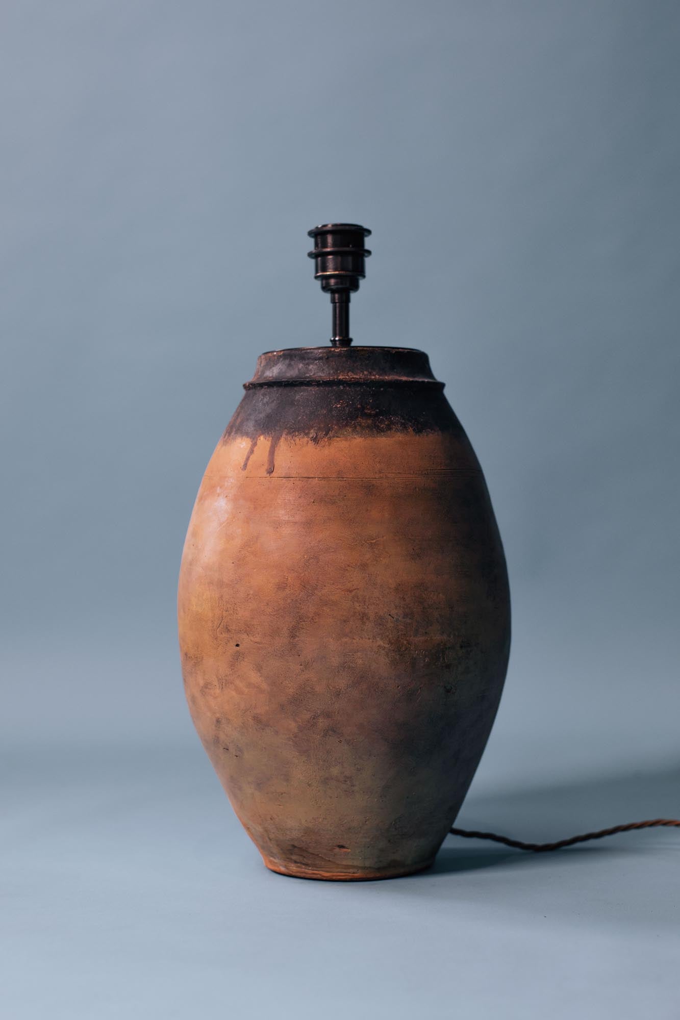 Smoked Clay Terracotta Table Lamp