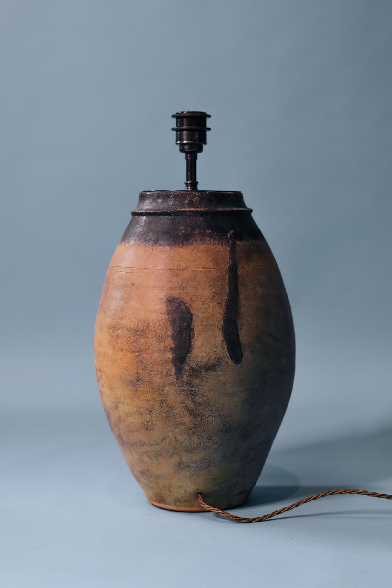 Smoked Clay Terracotta Table Lamp