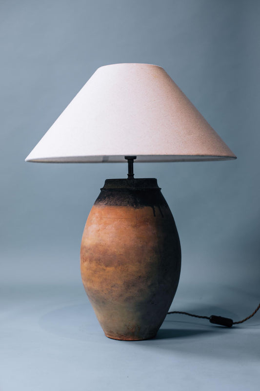 Smoked Clay Terracotta Table Lamp