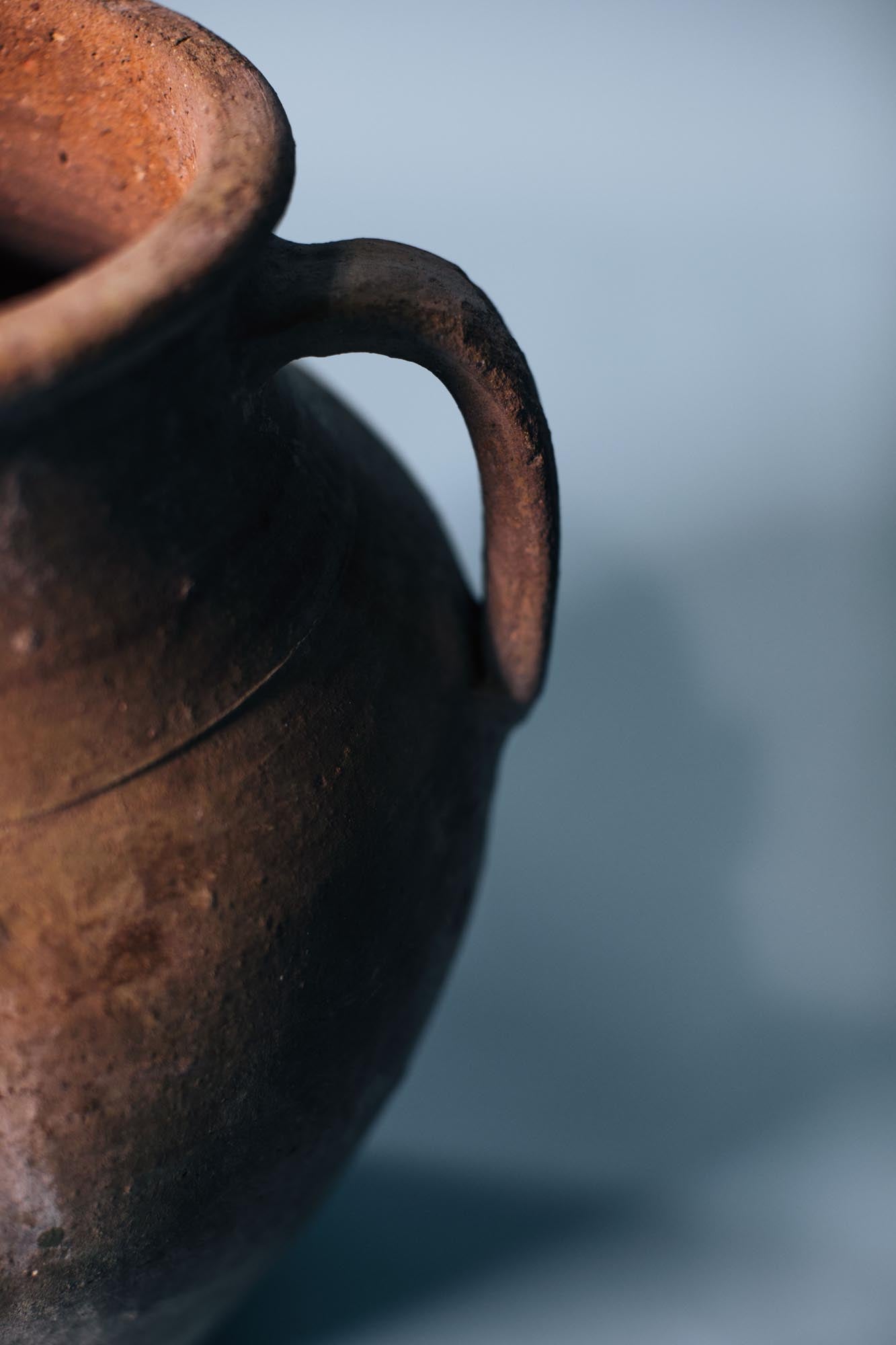 Sunlit Terracotta Storage Jar