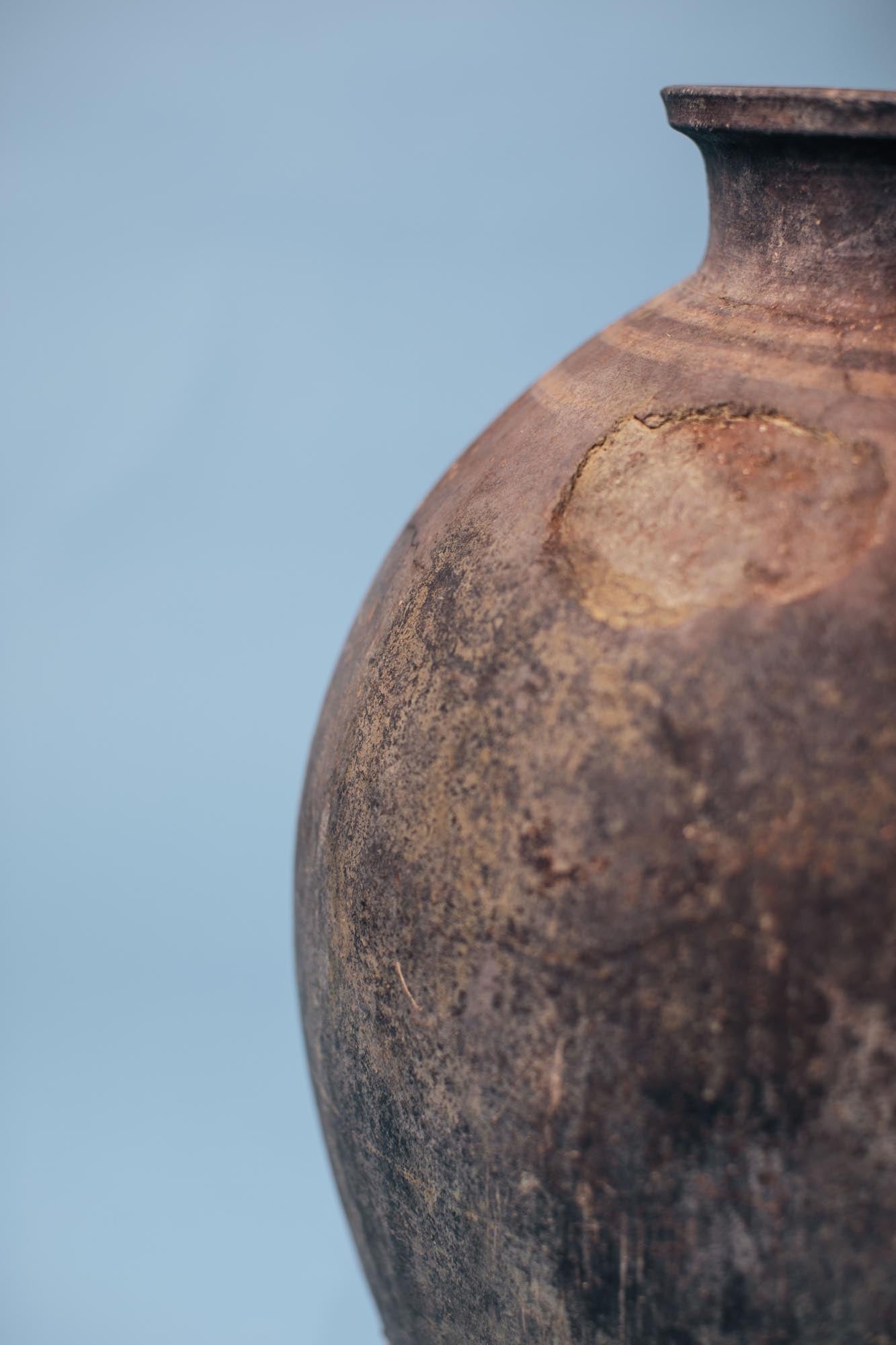 Smoke worn Earthern Clay Pot