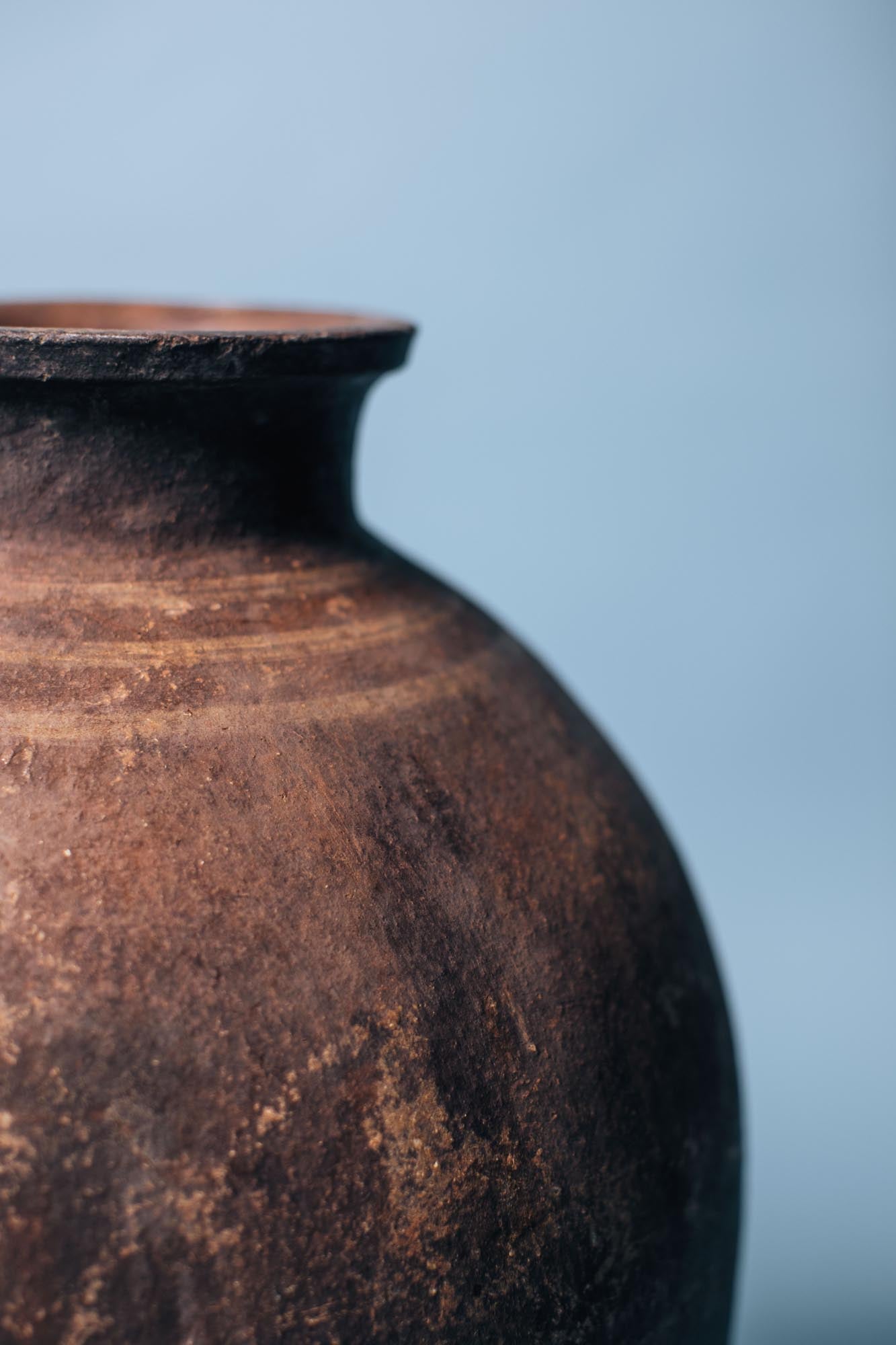 Smoke worn Earthern Clay Pot