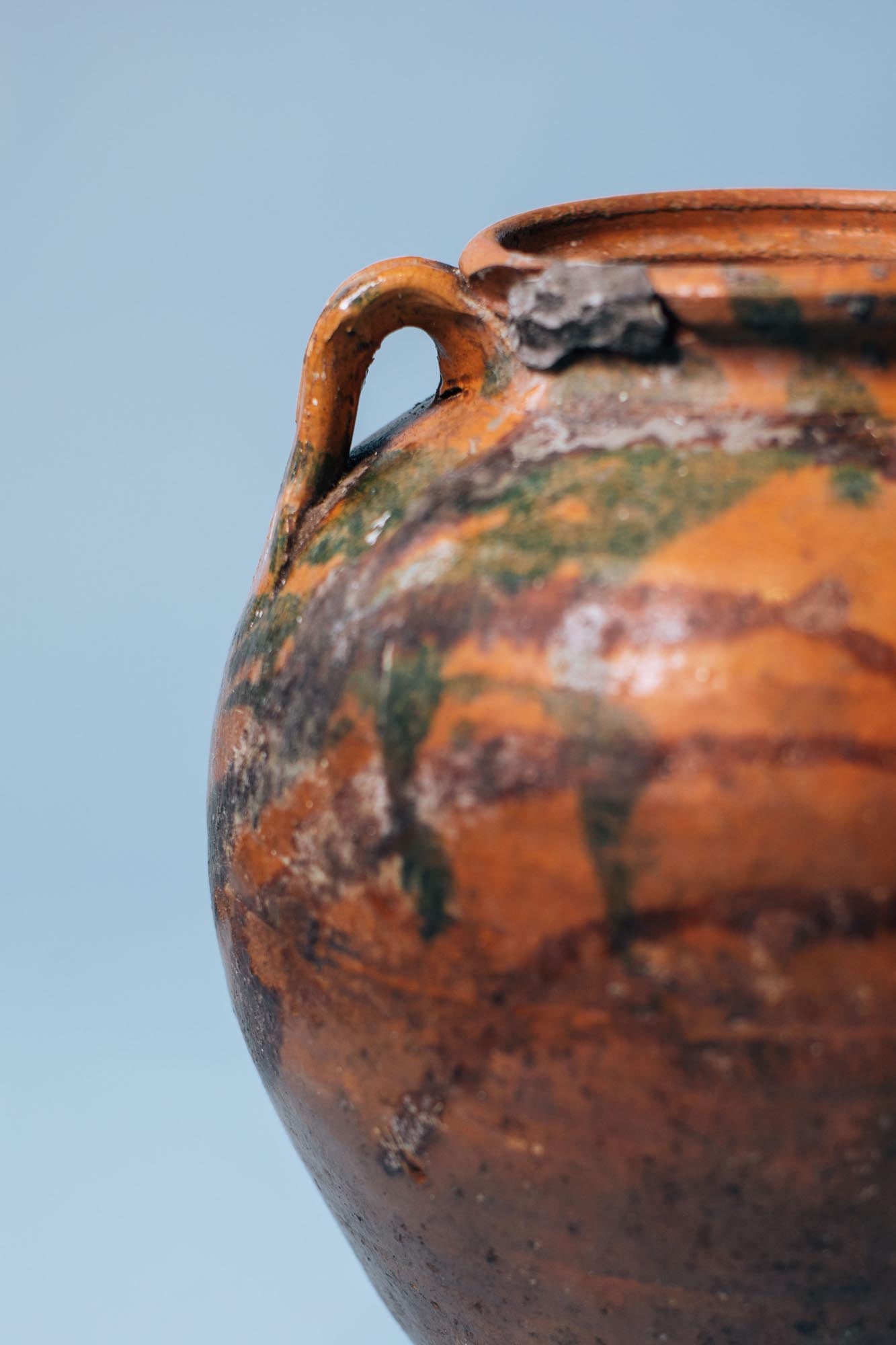 Kınık Glazed Double-Handled Terracotta Pot