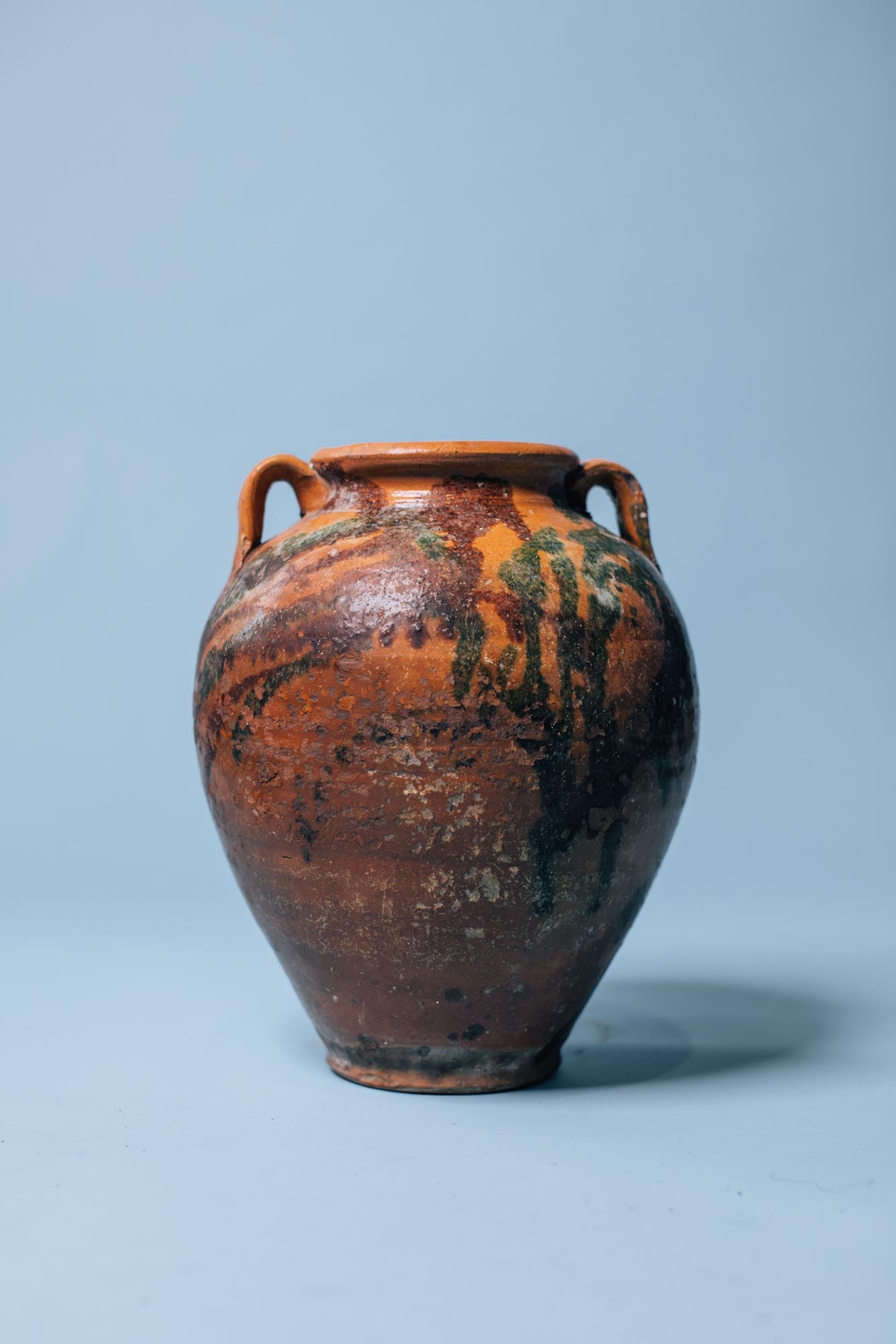 Kınık Glazed Double-Handled Terracotta Pot