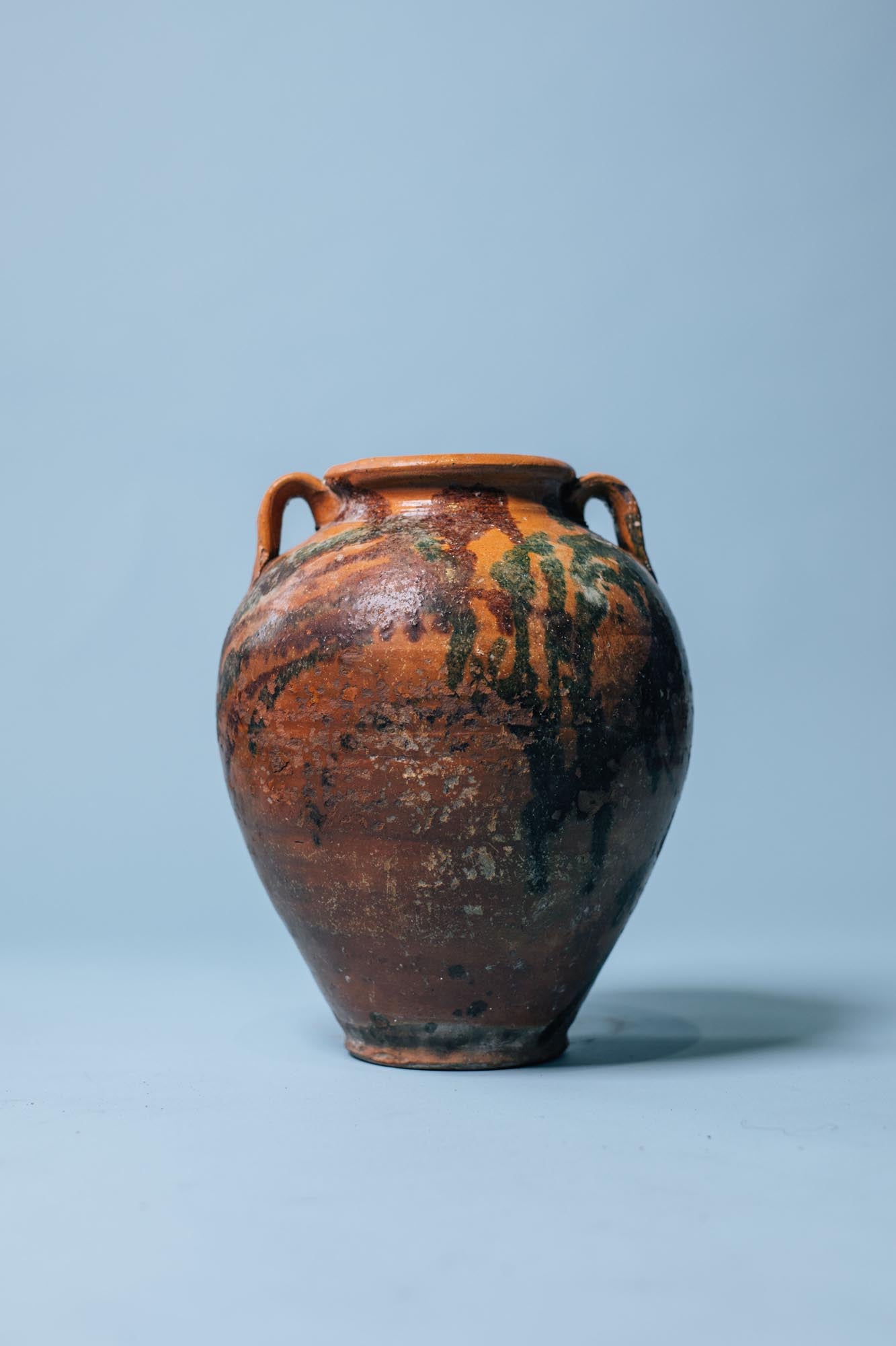 Kınık Glazed Double-Handled Terracotta Pot