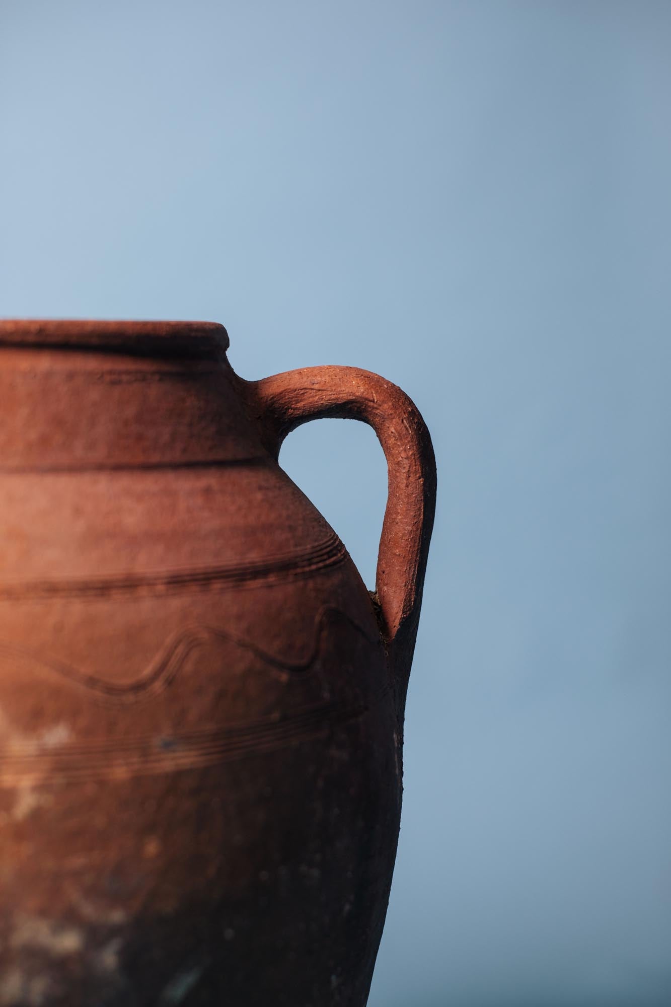 Deep Rust Double-Handled Storage Pot