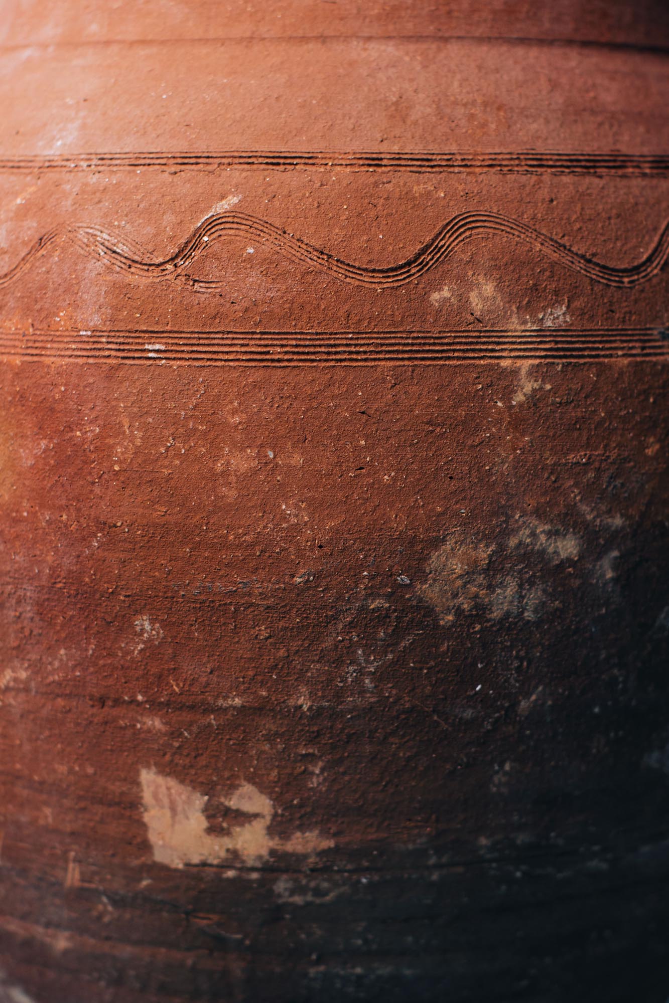 Deep Rust Double-Handled Storage Pot