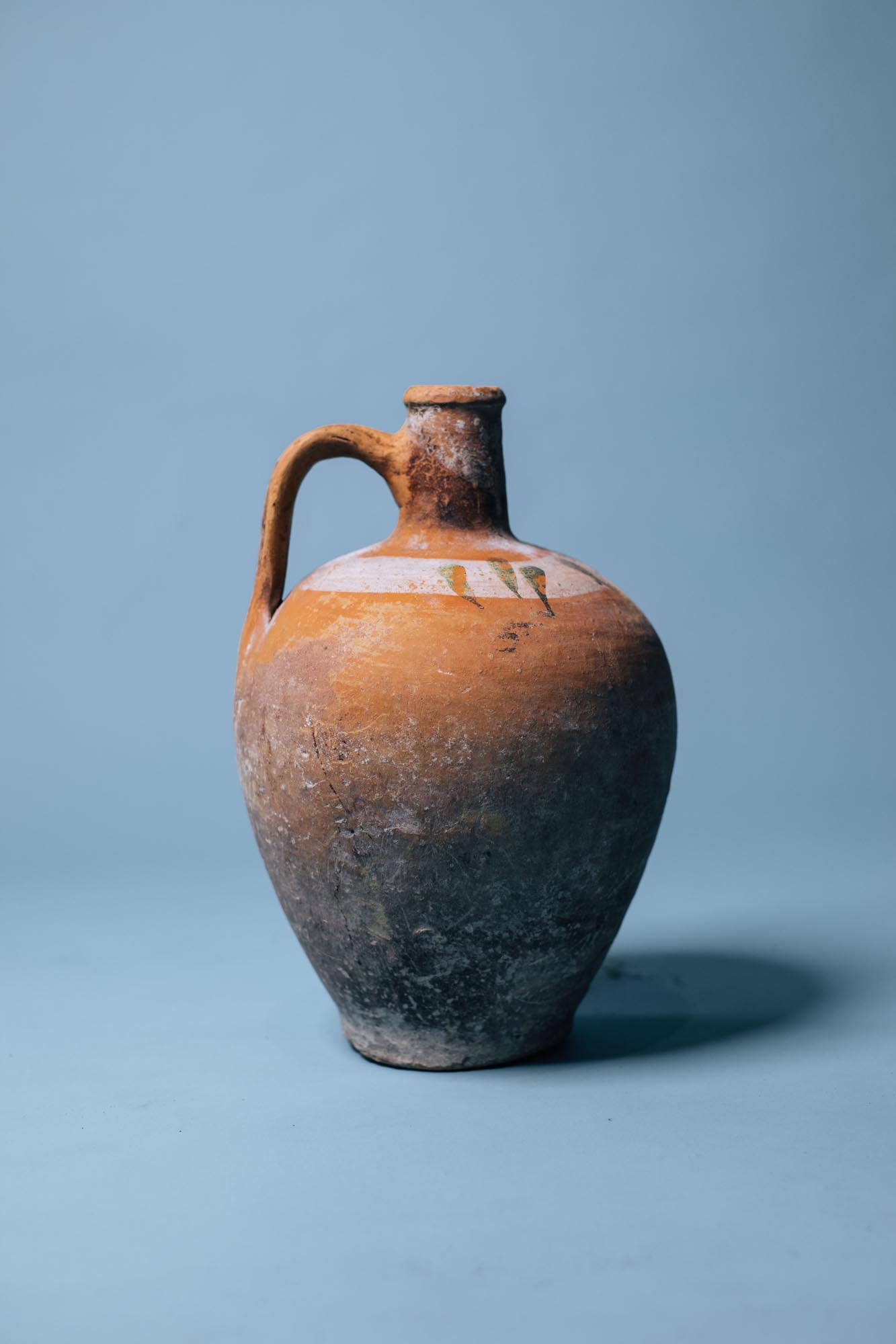 Amber Glazed Terracotta Pitcher