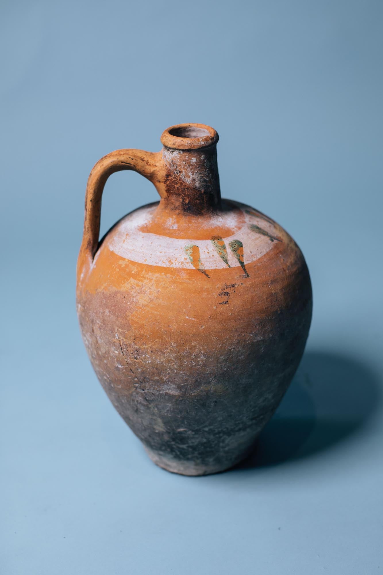 Amber Glazed Terracotta Pitcher
