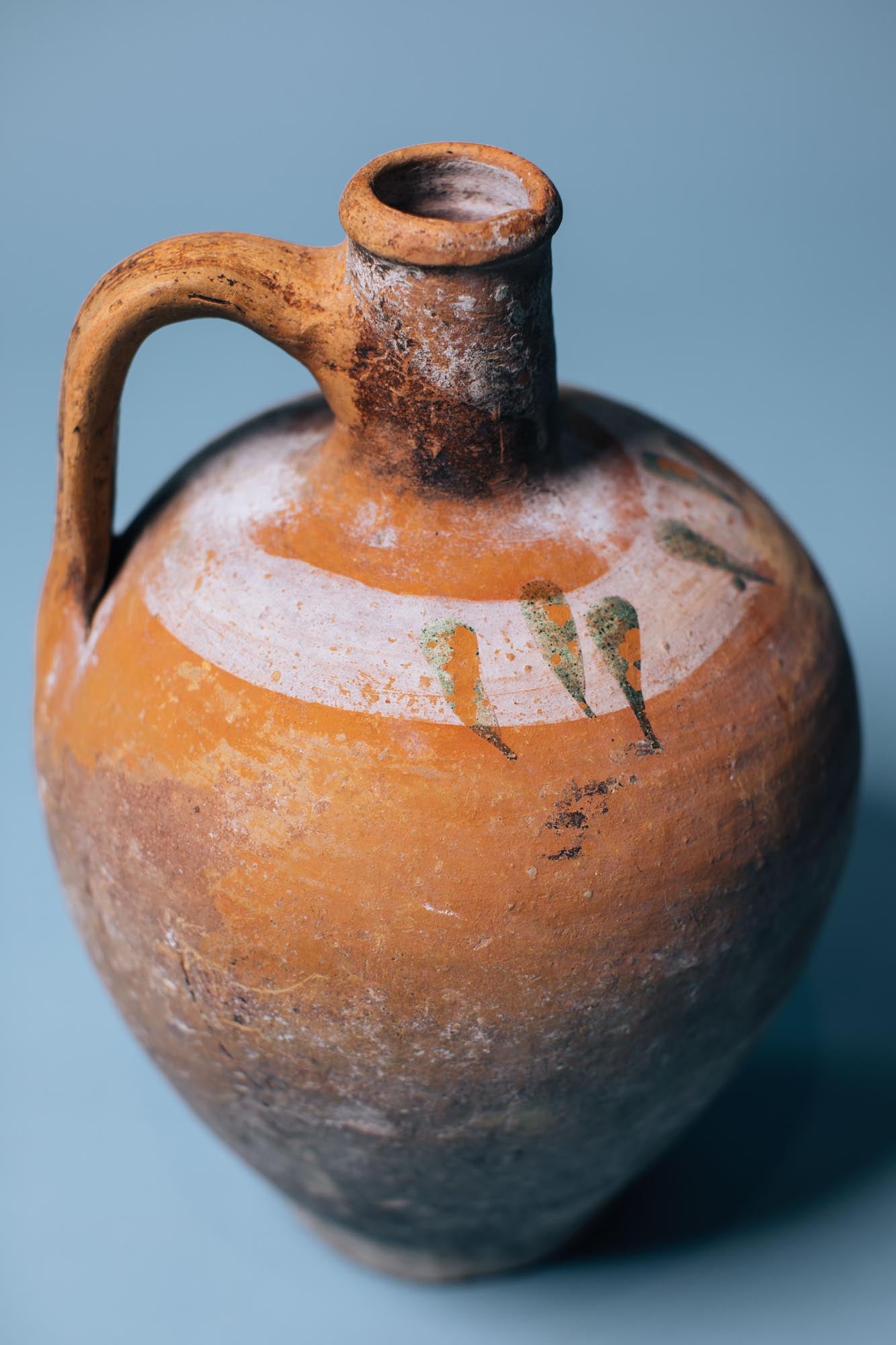 Amber Glazed Terracotta Pitcher