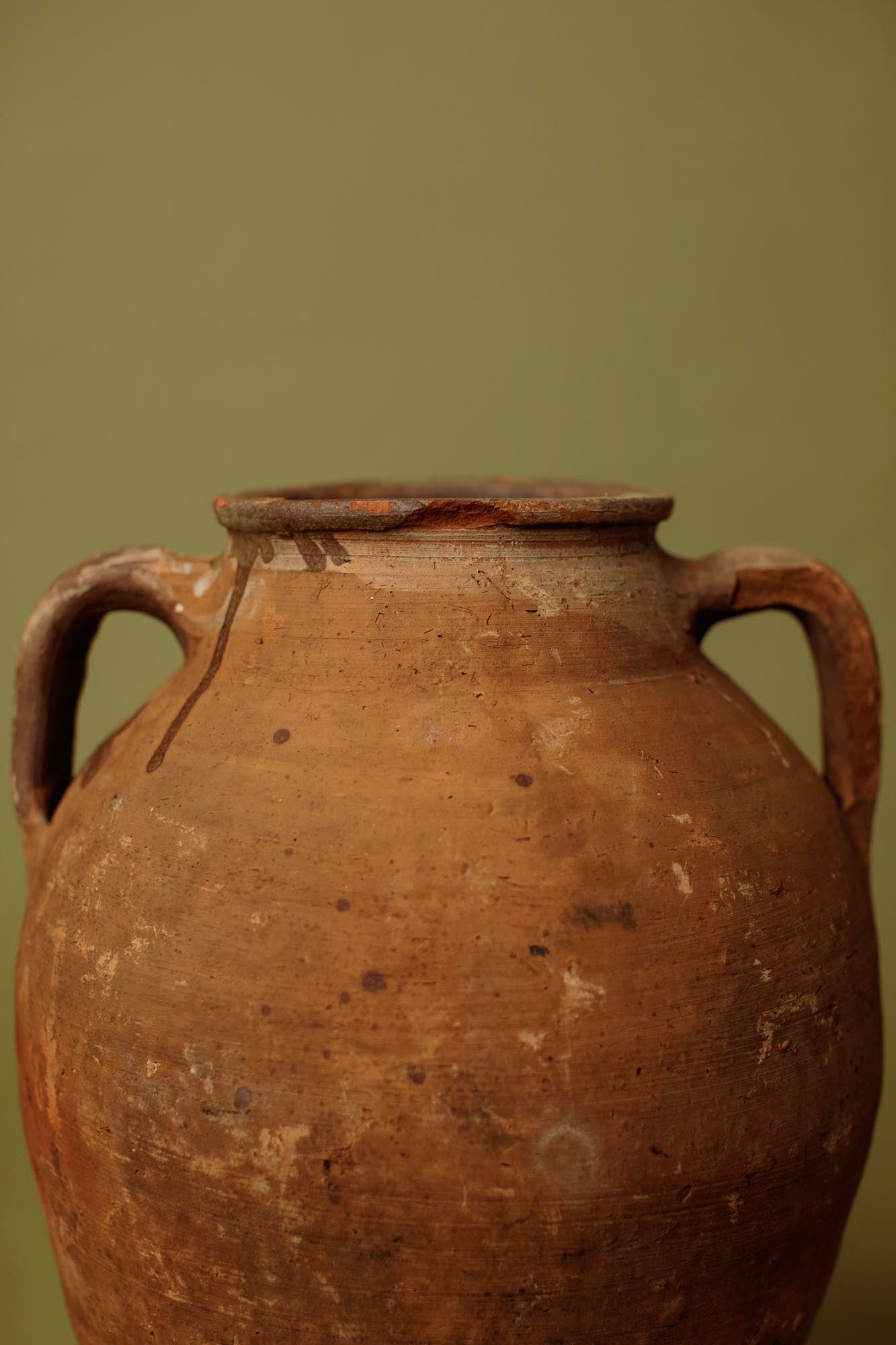 Iron Clay Olive Jar