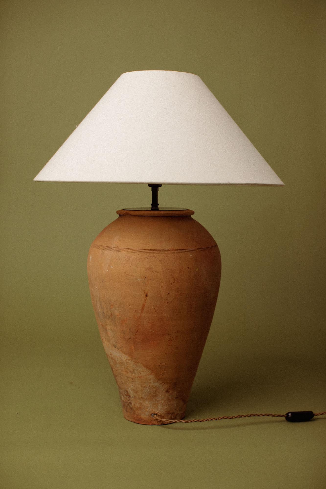 Peach Blush Column Table Lamp