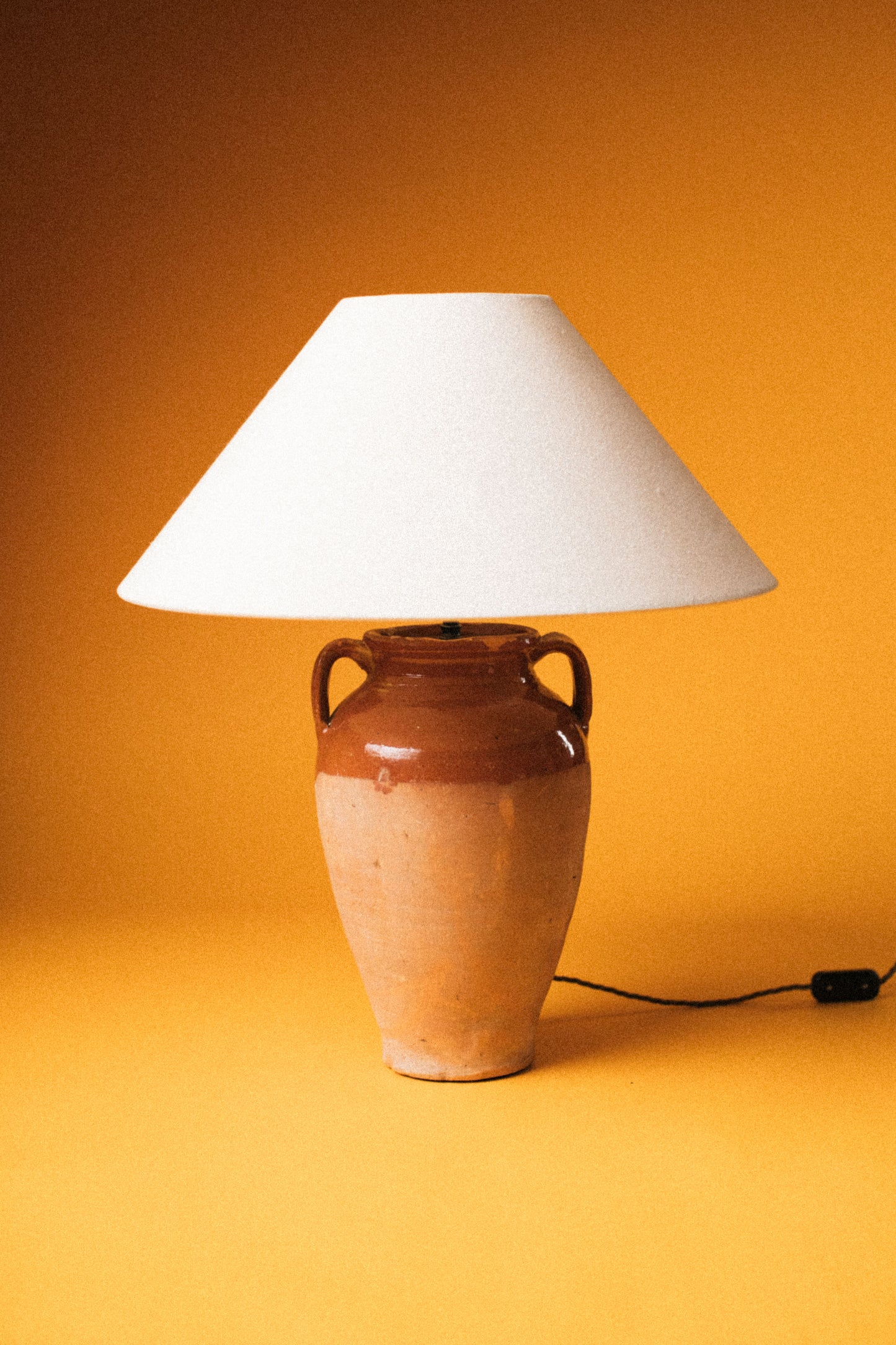 Burnt Amber Glazed Table Lamp