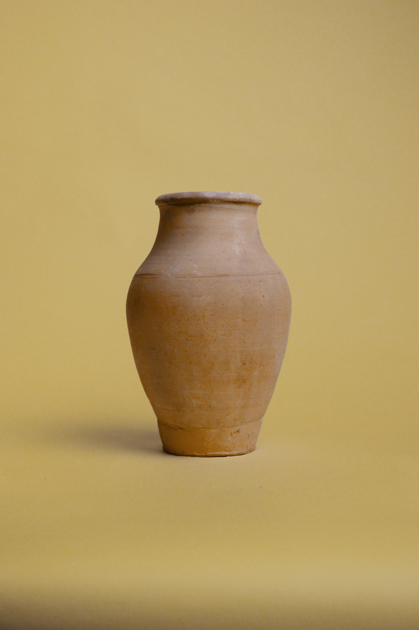 Golden Sand-Hued Single-Handle Clay Pitcher