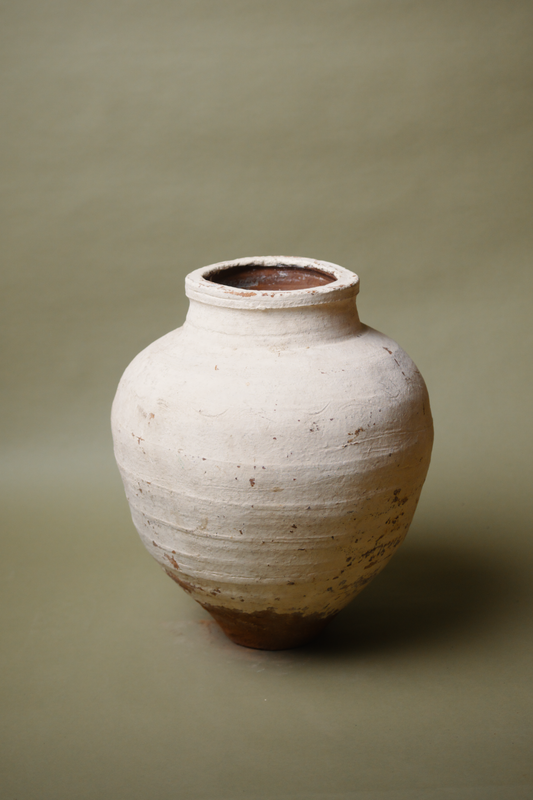 Antique Cream Tapered Vase