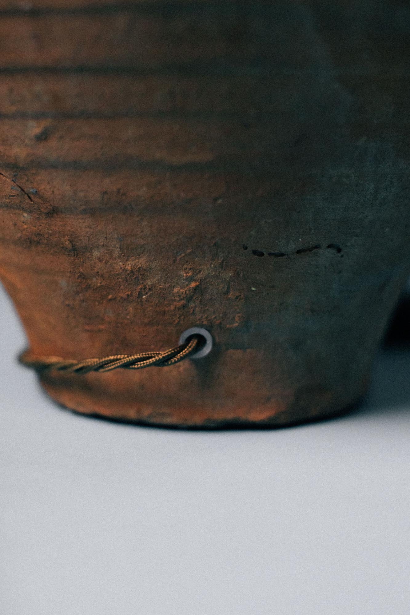 Blackened Glaze Terracotta Table Lamp