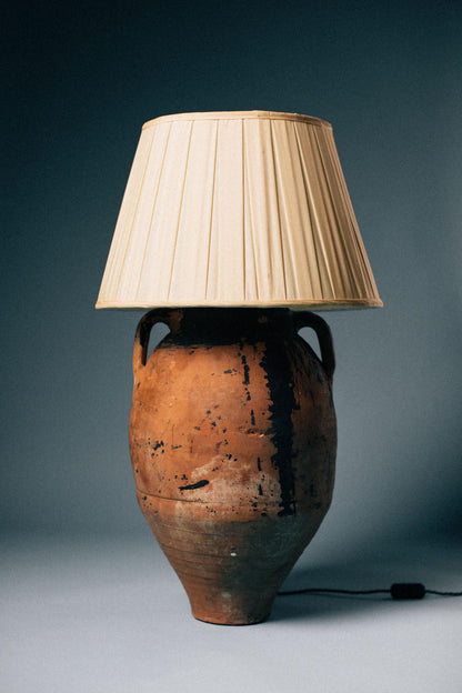 Blackened Glaze Terracotta Table Lamp