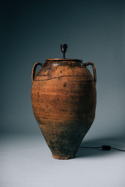 Aegean Glazed Olive Jar Table Lamp