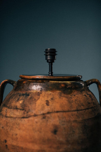 Aegean Glazed Olive Jar Table Lamp