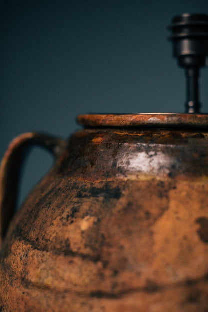 Aegean Glazed Olive Jar Table Lamp