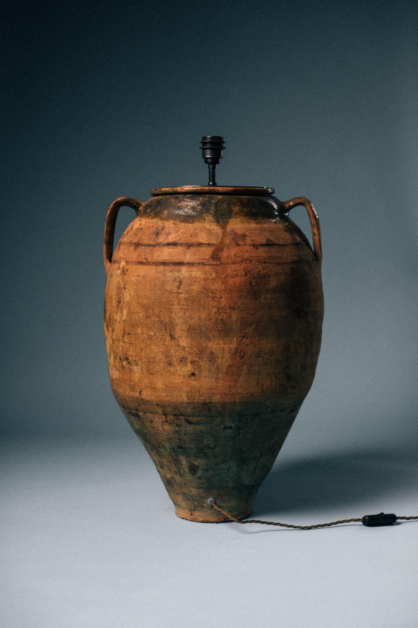 Aegean Glazed Olive Jar Table Lamp
