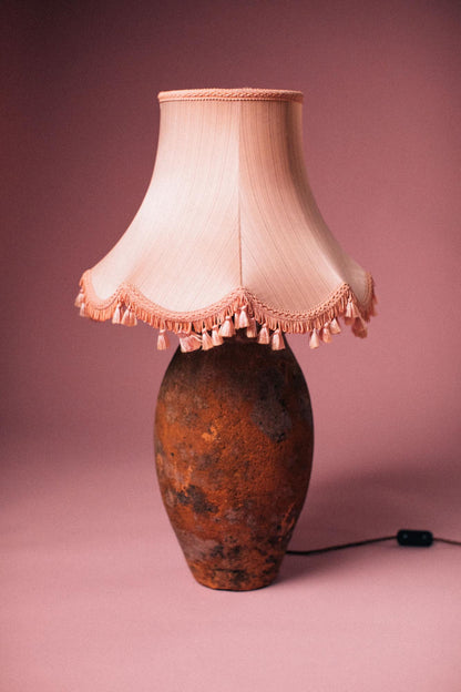 Fired Earth Vessel Lamp