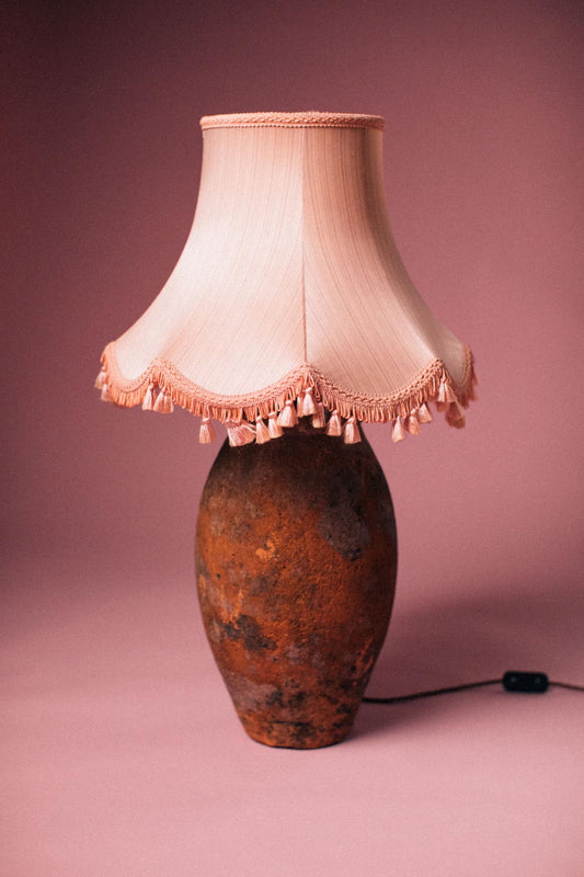 Fired Earth Vessel Lamp