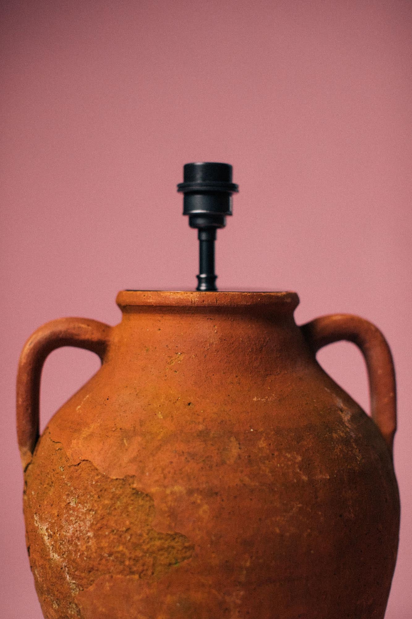 Baked-by-Sun Terracotta Vessel Lamp