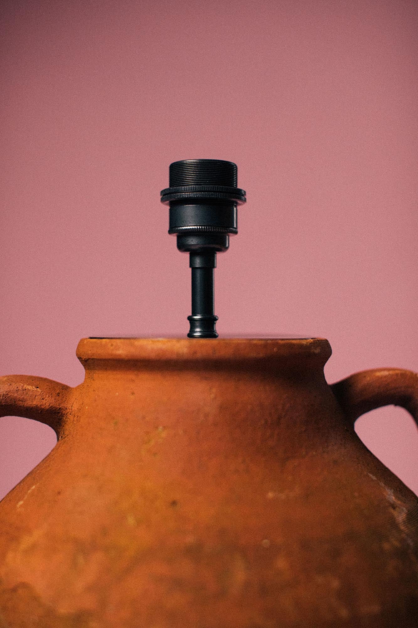 Baked-by-Sun Terracotta Vessel Lamp