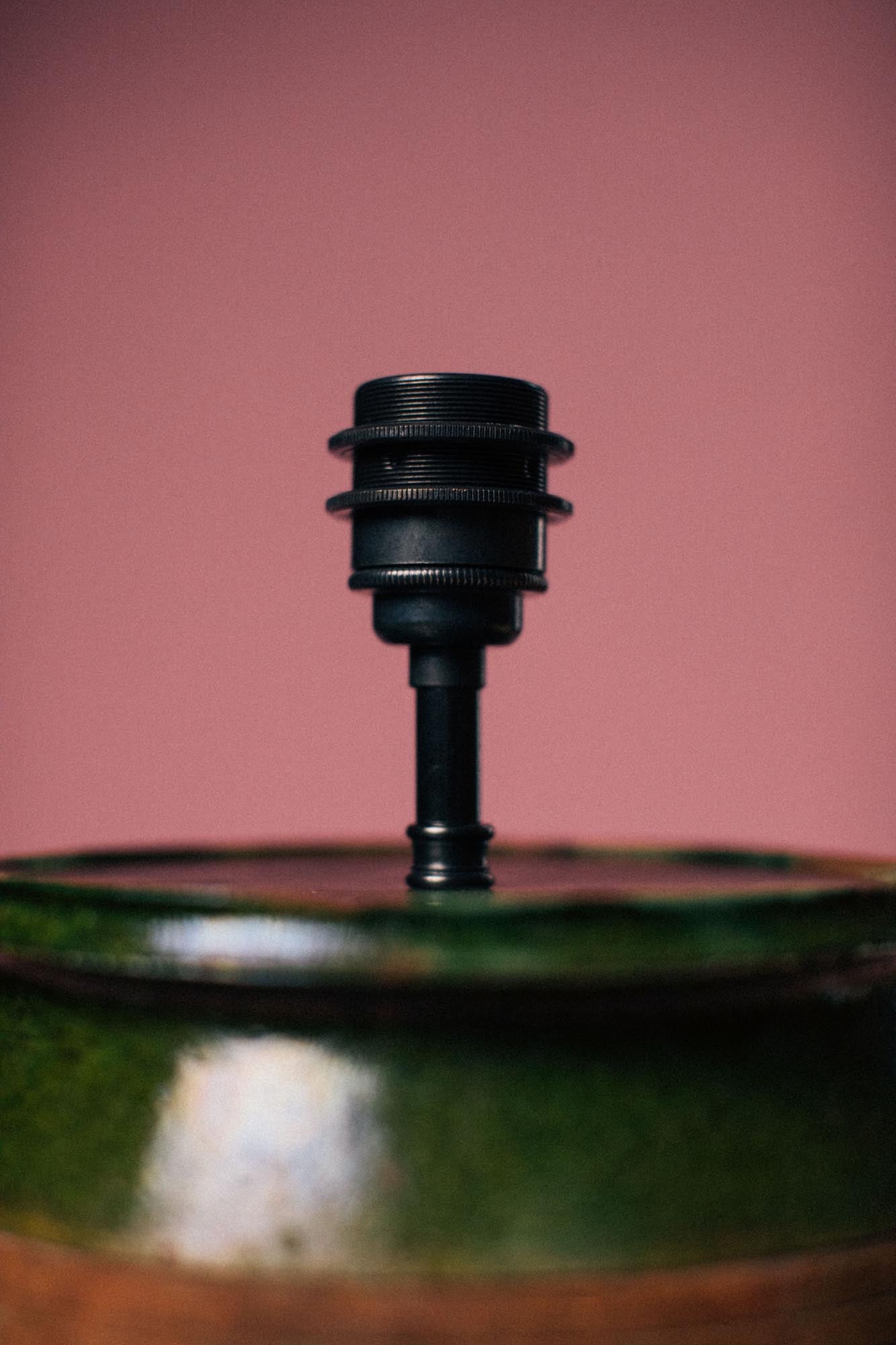 Olive Glaze Collar Terracotta Table Lamp