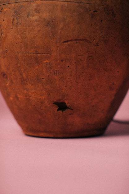 Olive Glaze Collar Terracotta Table Lamp