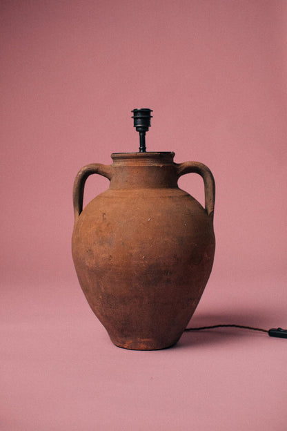 Twin-Handled Urn Terracotta Lamp