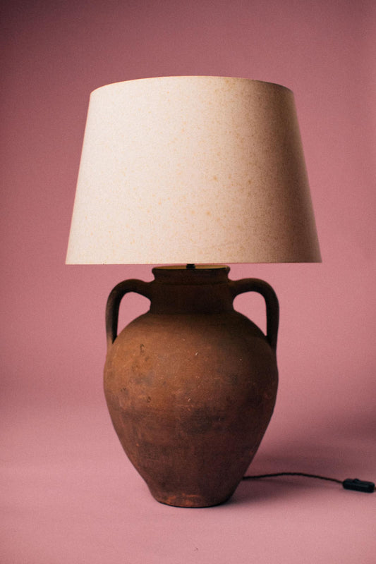 Twin-Handled Urn Terracotta Lamp