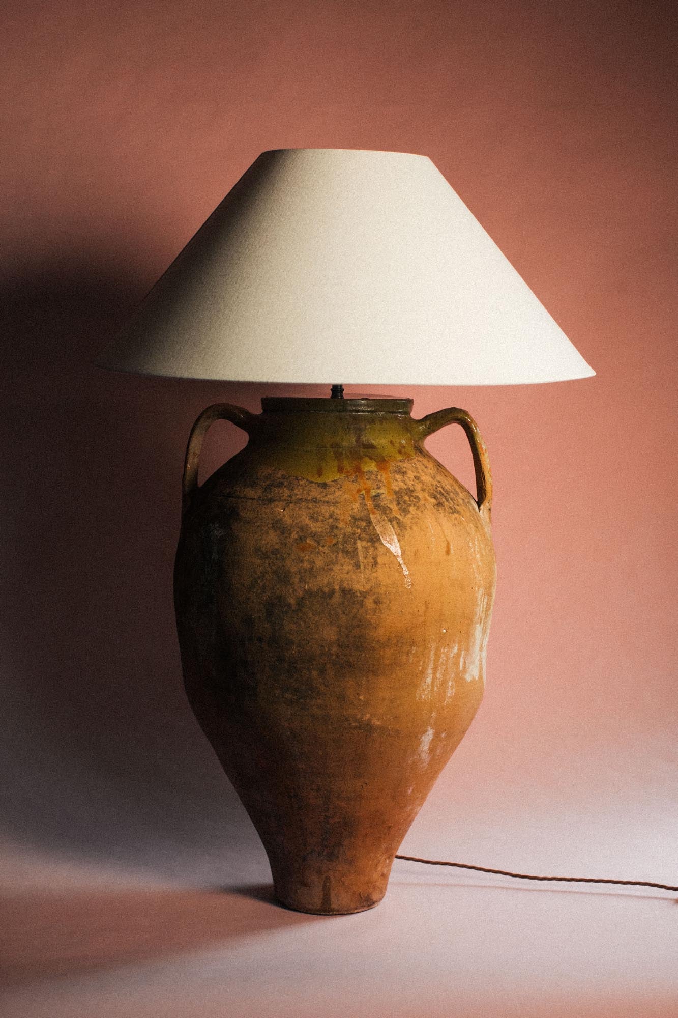 Moss Glaze Statement Lamp
