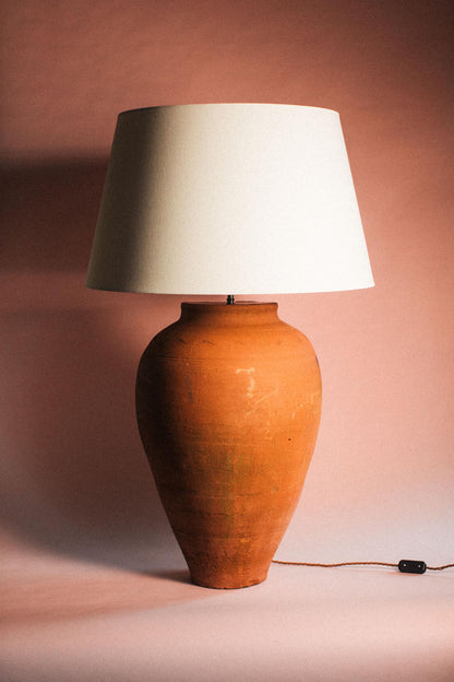 Sun Burnt Taper Terracotta Lamp