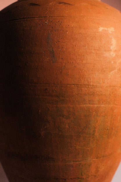 Sun Burnt Taper Terracotta Lamp