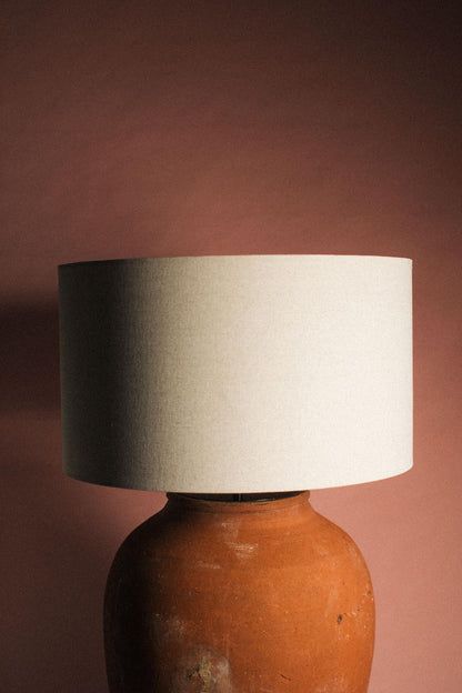 Natural Linen Drum Lampshade