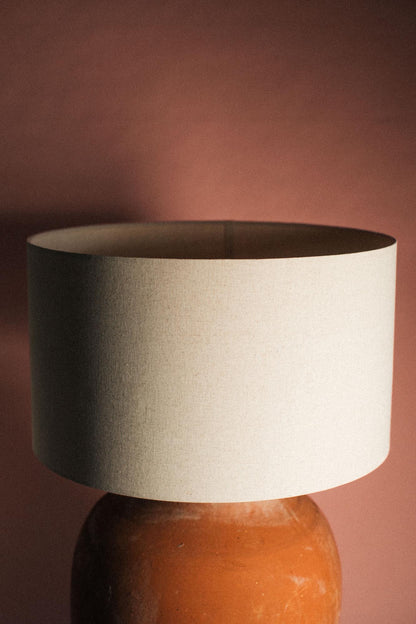 Natural Linen Drum Lampshade
