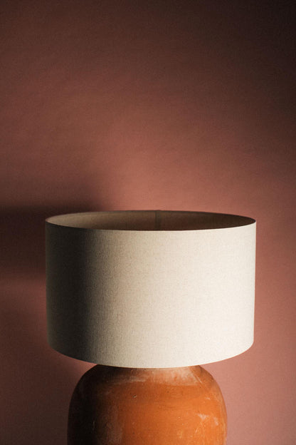Natural Linen Drum Lampshade