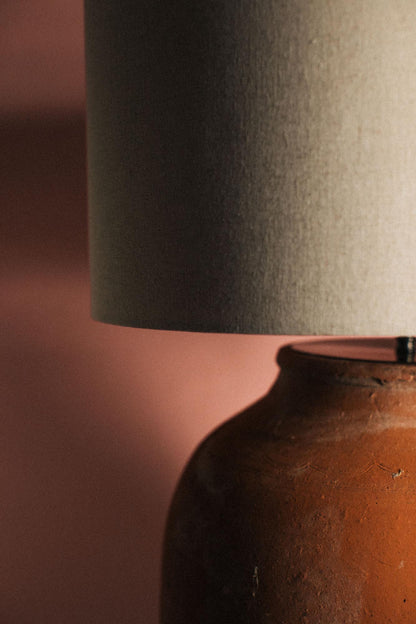Natural Linen Drum Lampshade